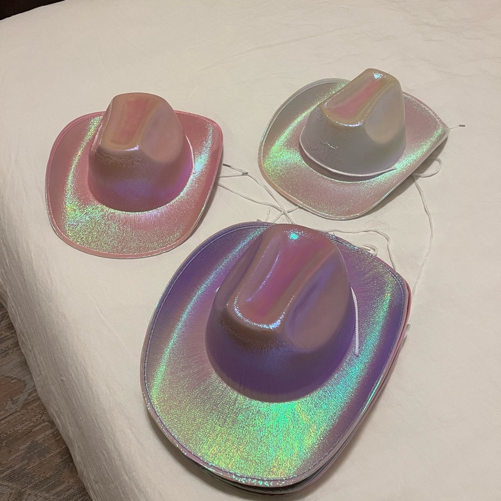 Iridescent Cowboy Hats Set